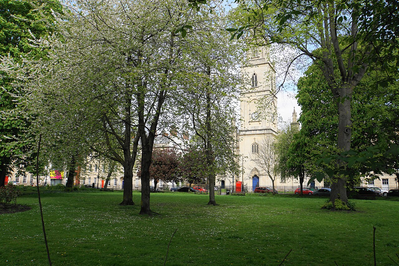 Portland Square, looking across